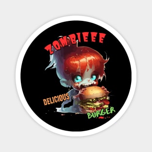 Zombie delicious burger, zomburger, zombie burger Magnet